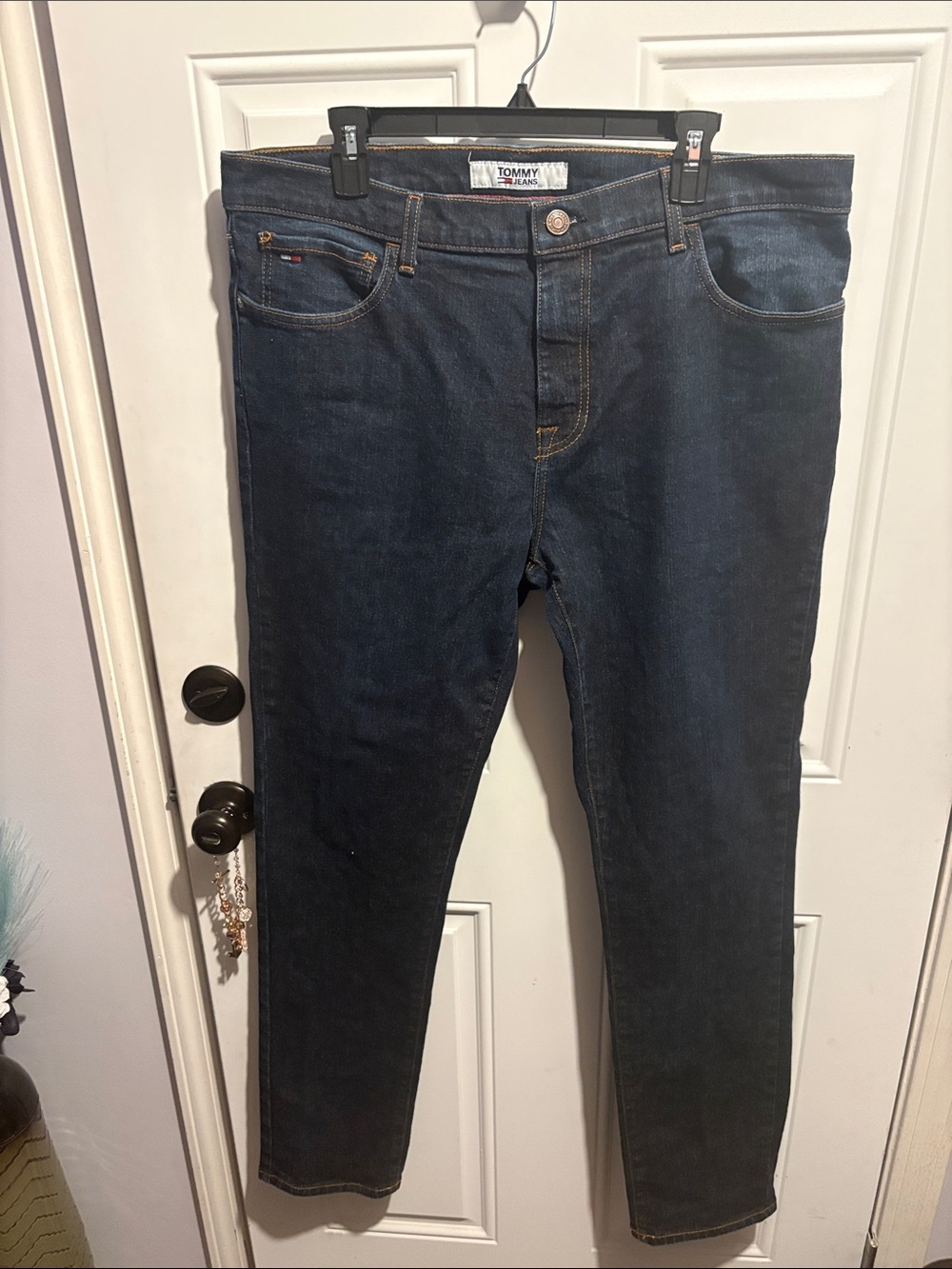 Tommy Hilfiger Men's Dark Blue Straight Jeans